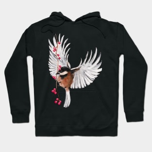 Watercolor - Winter bird Hoodie